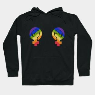 Feminist Symbol Rainbow Tata Tee Hoodie